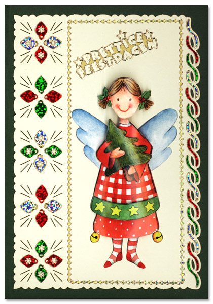 christmas card with angel