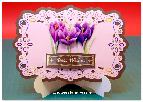 stand-easy card a5 with 3D crocus