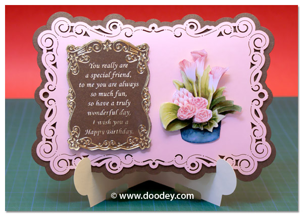stand-easy card a5 with 3D calla lily