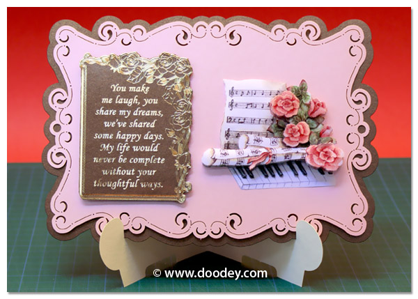 stand-easy card a5 with 3D roses