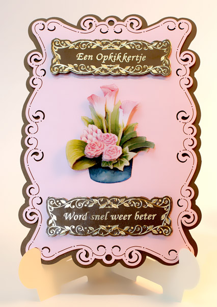 stand-easy card a5 with 3D calla lily