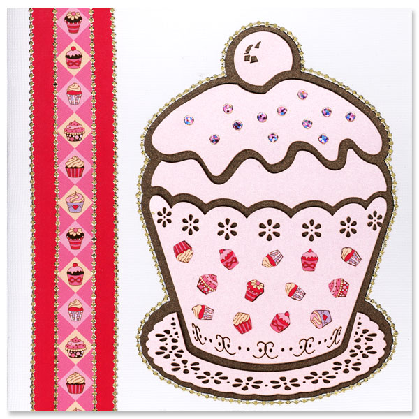 card with big cupcake