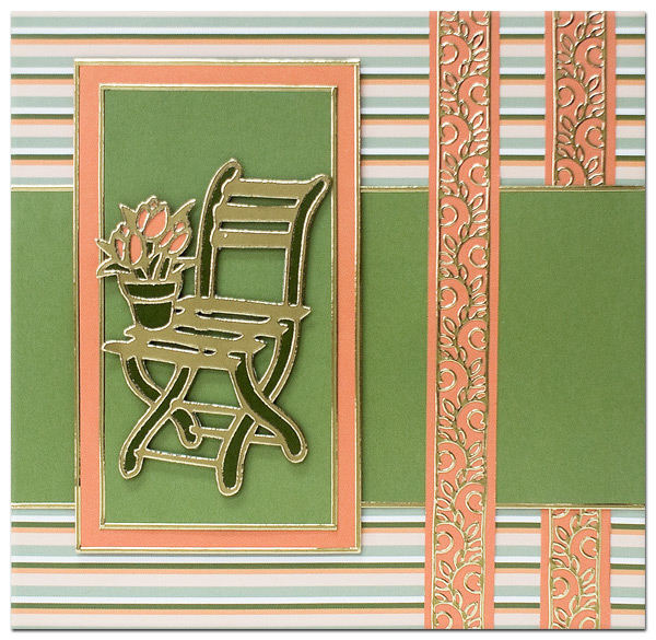 card with garden chair