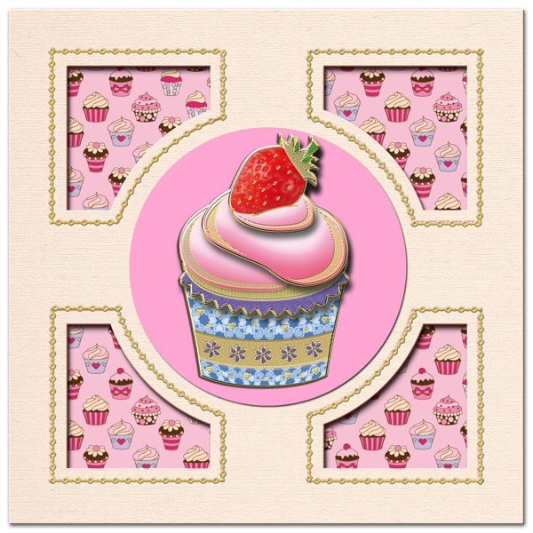 3D Match-it Cupcake card