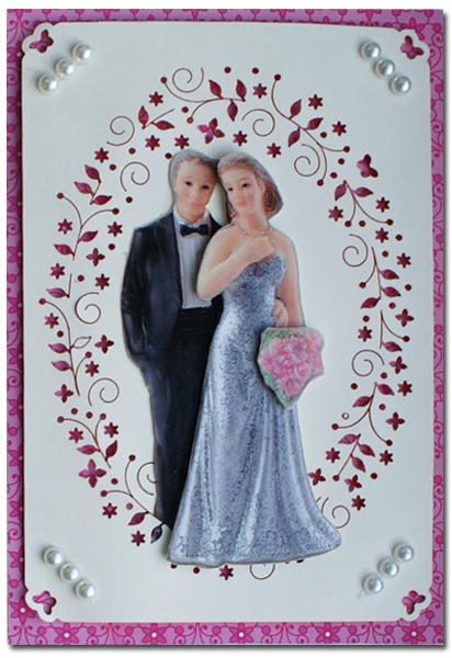 wedding card with couple