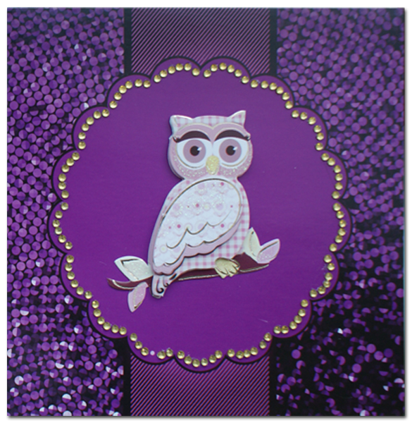 happy birthday card with owl