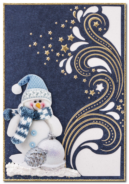 luxury card  with snowman