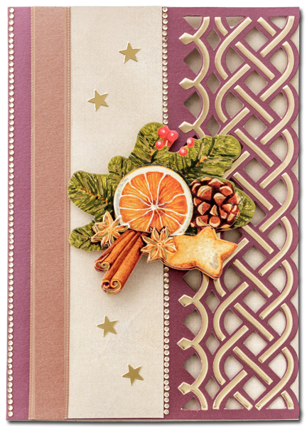 luxury card  with winter composition