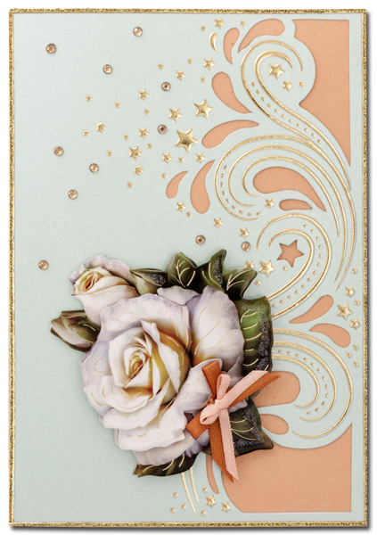 luxury card with rose