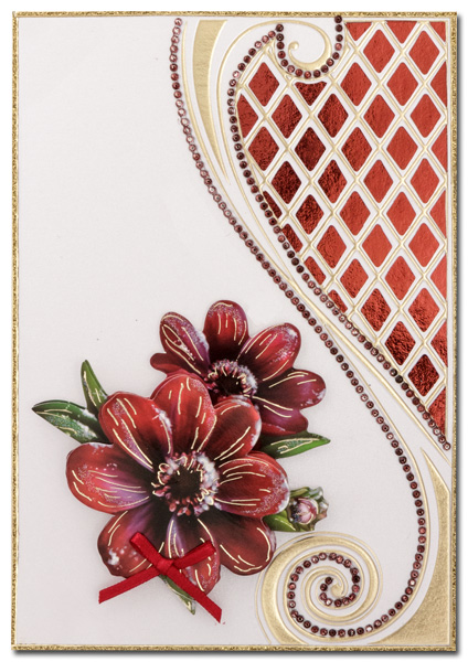 luxury card with flowers