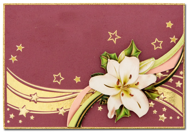 luxury card with flower corner