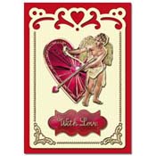 Valentijns kaart 3D Cupido