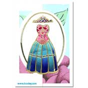 kaart met prinses jurk