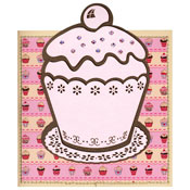 kaart met grote cupcake