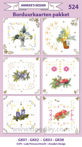 AD524 Set: Embroidery Cards - Christmas
