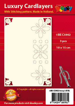 BEC5902 Luxury card layer stitch A6 layer flowers flowercorner