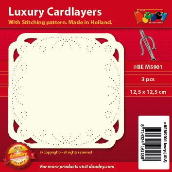 BEM5901 Luxury card layer stitch 12,5 x 12,5 cm