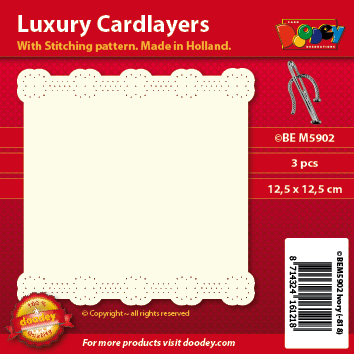 BEM5902 Luxury card layer stitch 12,5 x 12,5 cm