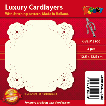 BEM5906 Luxury card layer stitch 12,5 x 12,5 cm