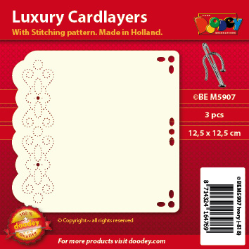 BEM5907 Luxury card layer stitch 12,5 x 12,5 cm fantasy