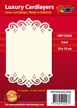 BPC5303 Luxury card layer A6 floral with waves