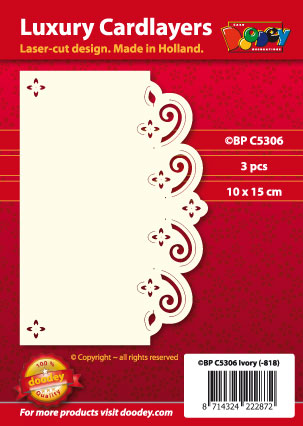 BPC5306 Luxury card layer A6 floral with waves