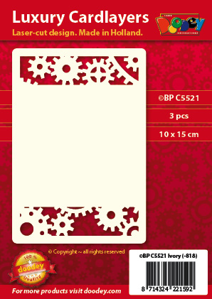 BPC5521 Luxury card layer A6 gears and cogwheels