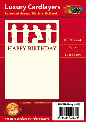 BPC5554 Luxury card layer A6 table soccer happy birthday
