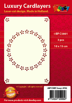 BPC5801 Luxury card layer A6 flowers in circle