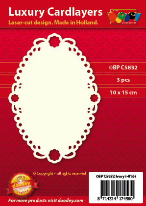 BPC5832 Luxury card layer A6 oval lily
