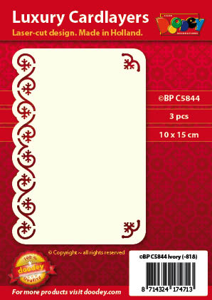 BPC5844 Luxury card layer A6 lizard feetprint