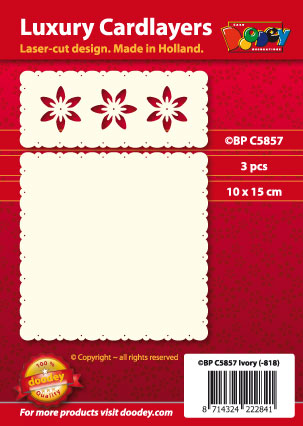 BPC5857 Luxury card layer A6 diptych floral