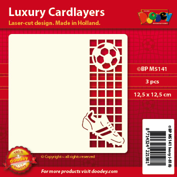 BPM5141 Luxury card layer 13,5 x 13,5 cm soccer