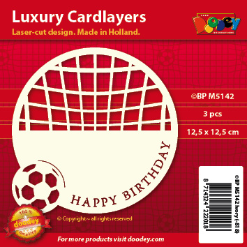 BPM5142 Luxury card layer 13,5 x 13,5 cm soccer