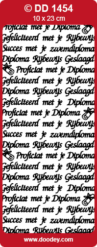 DD1454 Diploma Rijbewijs zwemdiploma geslaagd