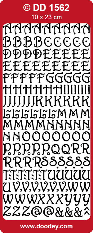 DD1562 Alphabet ABC curled