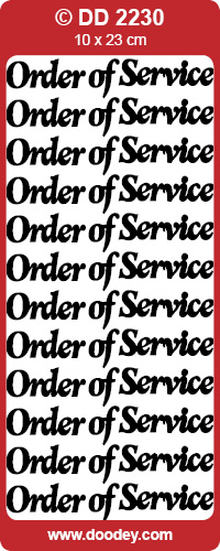DD2230 Order of Service (L)