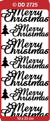 DD2725 Peel-Off Sticker Merry Christmas