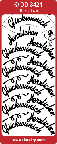 DD3421 Herzlichen Gluckwunsch(Twister Card)
