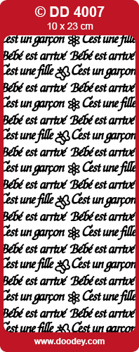 DD4007 C`est un garcon une fille bebe est arrive