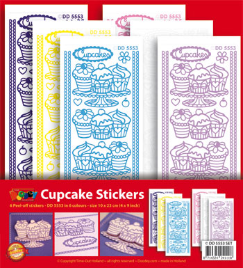 DD5553SET Sticker set Cupcakes