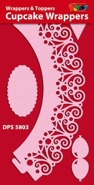 DPS5803 Cupcake Wrappers Ornamental heart