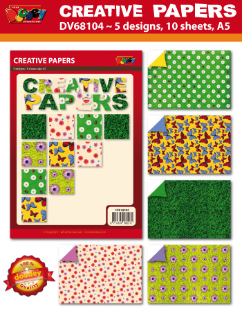 DV68104 set Creative Papers patterned A5