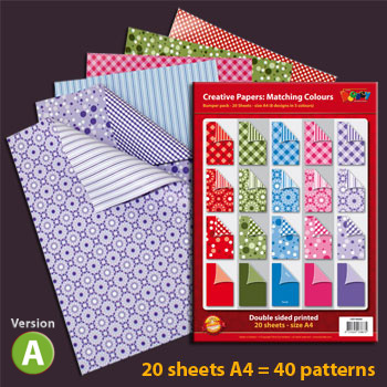 DV94000A Bumper pack double sided patterned papers A4