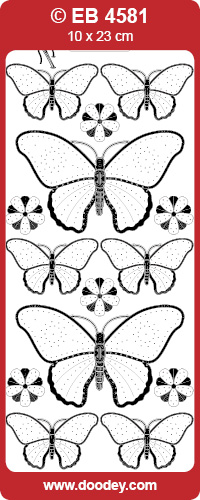 EB4581 embroidery sticker butterflies (1)
