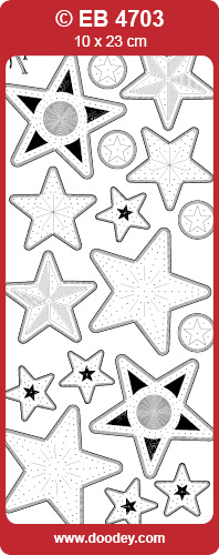EB4703 embroidery sticker christmas stars