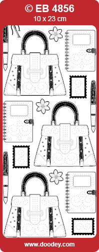 EB4856 embroidery sticker bags office