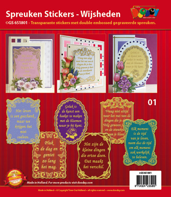 GS651801 Dutch text stickers