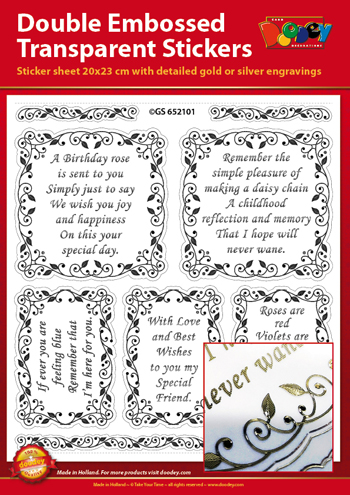 GS652101 Scrapbook stickers English text