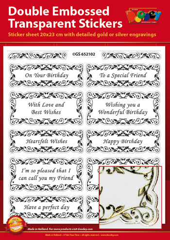 GS652102 Scrapbook stickers English text